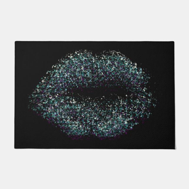 Felpudo Labios de arte abstractos modernos #23 (Anverso)