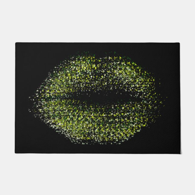 Felpudo Labios de arte abstractos modernos #42 (Anverso)