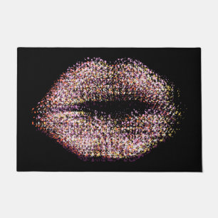 Felpudo Labios de arte abstractos modernos #53