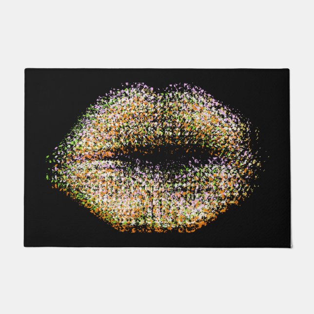 Felpudo Labios de arte abstractos modernos #54 (Anverso)