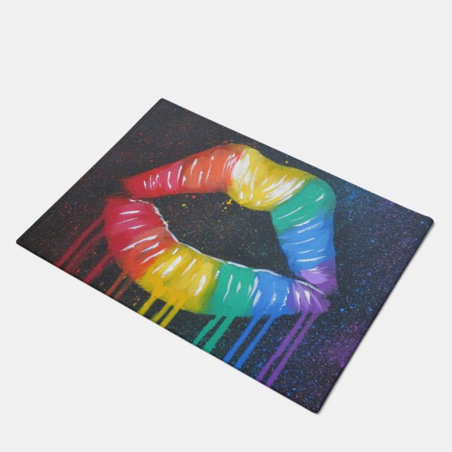 Felpudo Labios del arco iris (Angular)