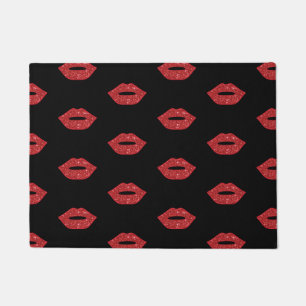 Felpudo Labios Rojo Brillante Besos Brillo Elegante Femeni
