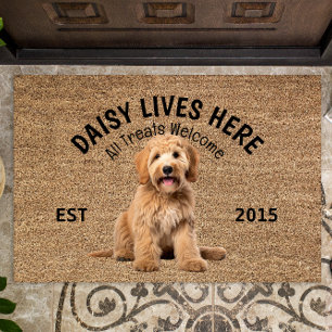 Felpudo Labradoodle Personalizado Doormat Perro Enamorado