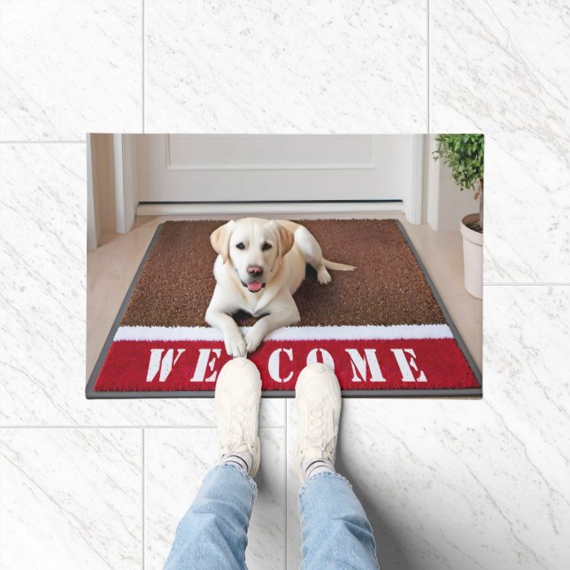 Felpudo Labrador Recuperador En La Mat De Bienvenida (Interior)