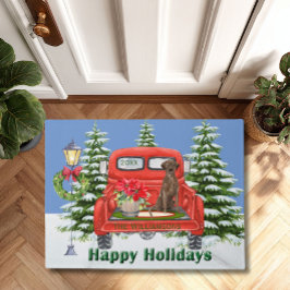 Felpudo Labrador Recuperador Red Vintage Truck Nombre de f