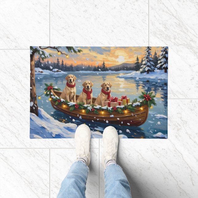 Felpudo Labrador Retriever Christmas Boat Holiday (Interior)