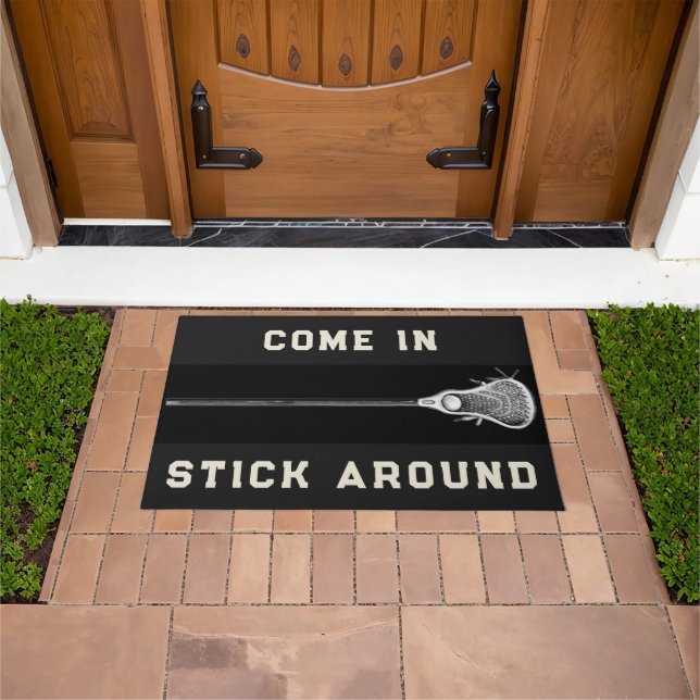 Felpudo Lacrosse Sports Decor Doormat (Exterior)