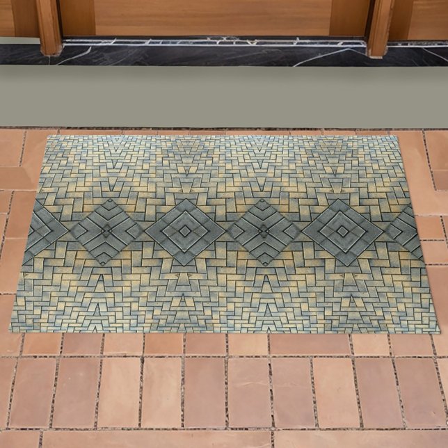 Felpudo Ladrillo de mosaico gris y amarillo (Subido por el creador)