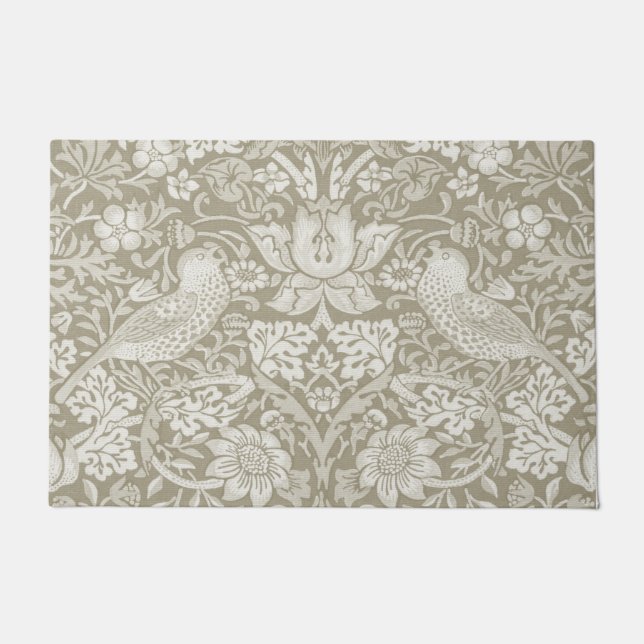 Felpudo Ladrón de fresa Ivory, William Morris (Anverso)
