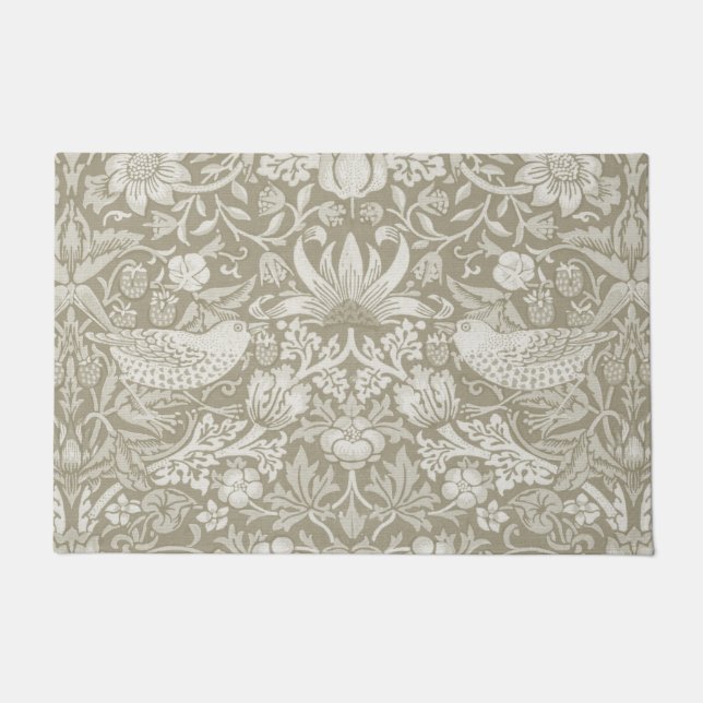 Felpudo Ladrón de fresa Ivory, William Morris (Anverso)