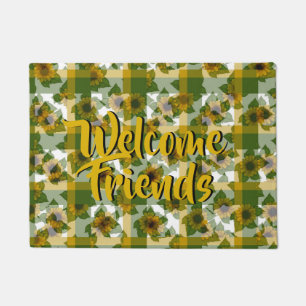 Felpudo Ladybug-Sunflowers Plaid-