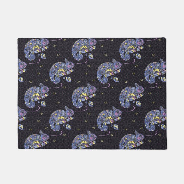 Felpudo Lagarto de Zentangle (Anverso)