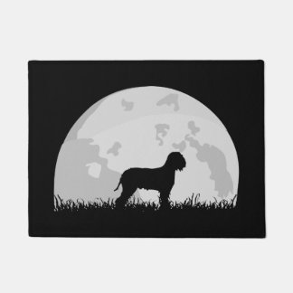 Felpudo Lagotto Romagnolo Perro Silhouette de luna llena