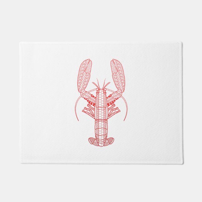 Felpudo Langosta tribal roja (Anverso)