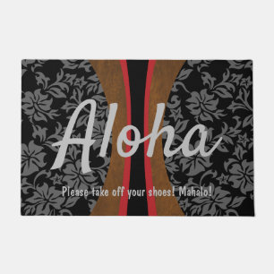 Felpudo Laniakea Hawaiian Faux Wood Surfboard Aloha
