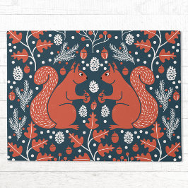 Felpudo Las ardillas rojas en el bosque