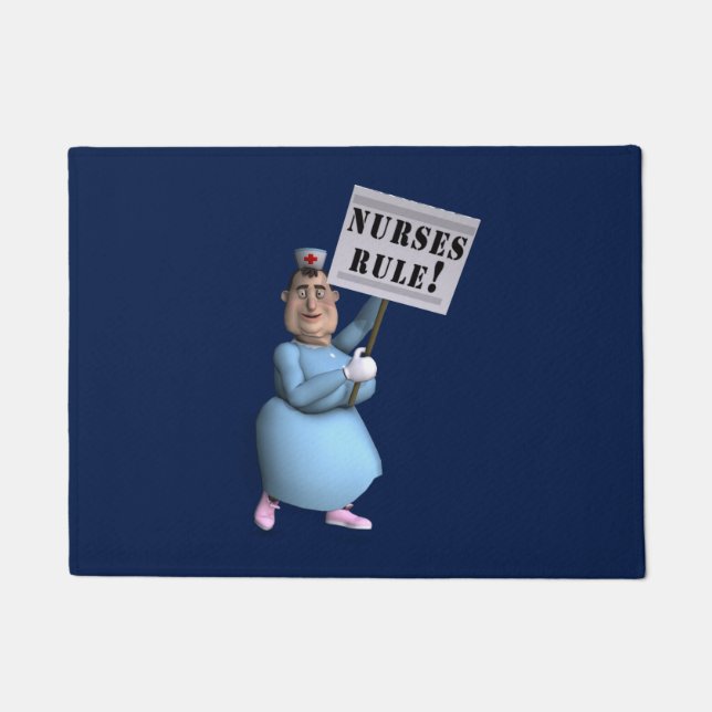 Felpudo ¡Las enfermeras regla! (Anverso)