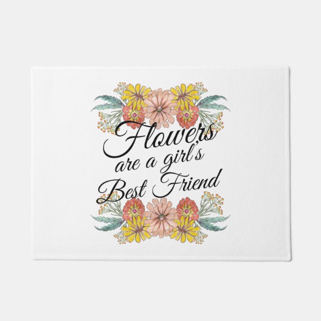 Felpudo Las flores son el mejor amigo de los Chicas - Zinn (Anverso)