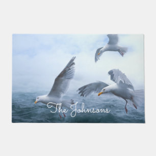 Felpudo Las gaviotas vuelan sobre el mar