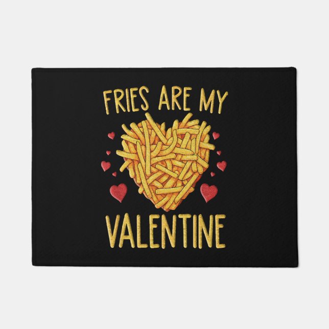 Felpudo Las Papas Fritas Son Mi San Valentín (Anverso)