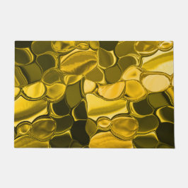 Felpudo Las piezas de color amarillo u oro parecen metaliz