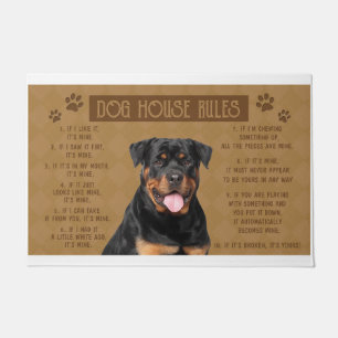 Felpudo Las reglas de la casa de perros más retorcidas, si