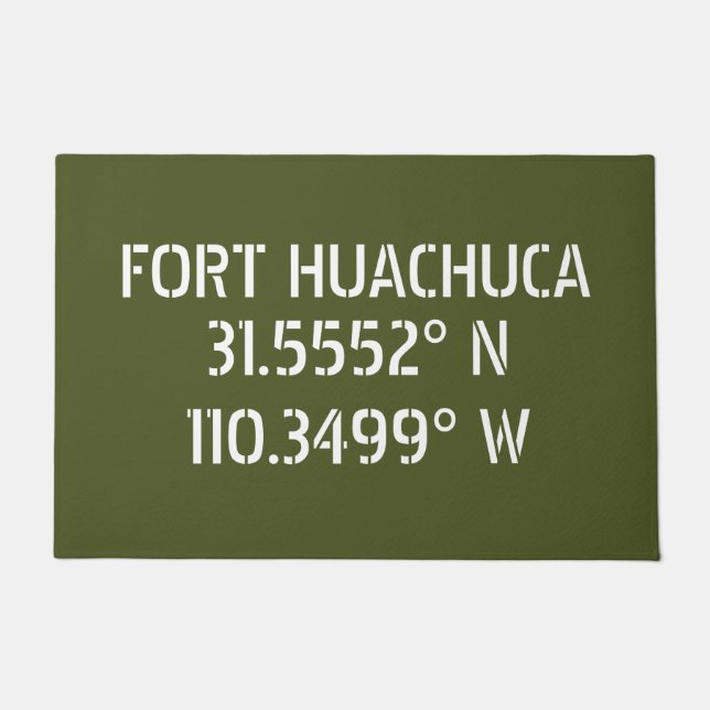 Felpudo Latitud Longitud de Fort Huachuca  (Anverso)