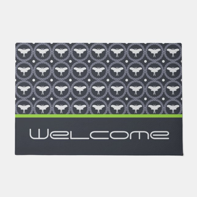 Felpudo Laurel Wreath & Luna Moth (Anverso)