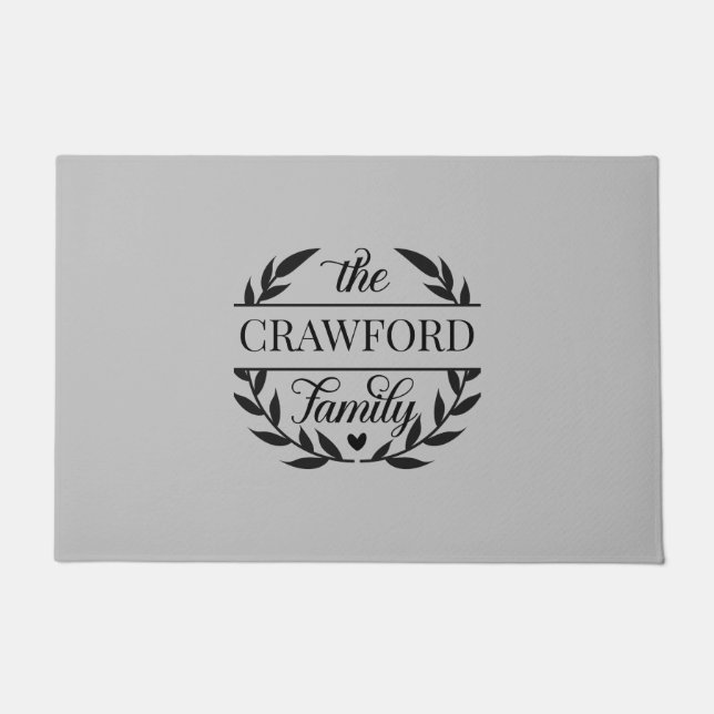 Felpudo Laurel Wreath Personalizada Door Mat (Anverso)