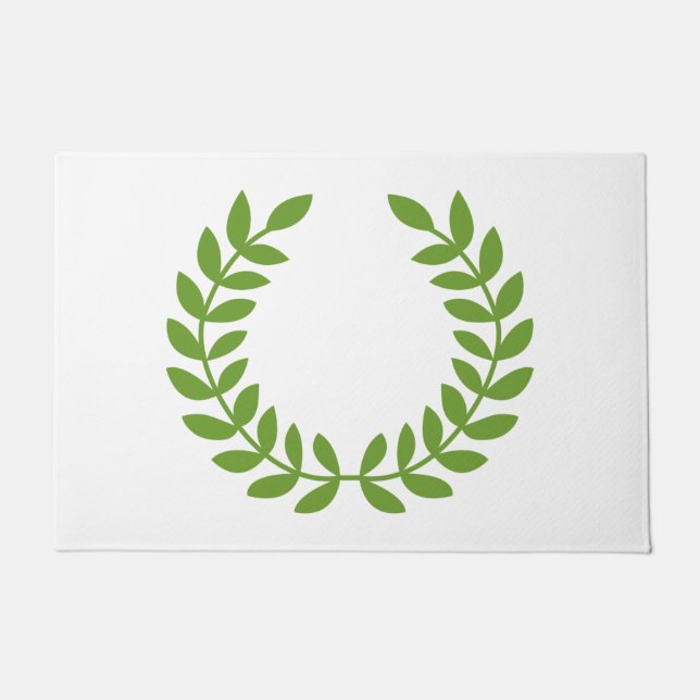 Felpudo Laurel Wreath (Símbolo griego antiguo) (Anverso)