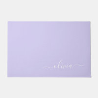 Lavender Purple Modern Script Girly Monograma Nomb