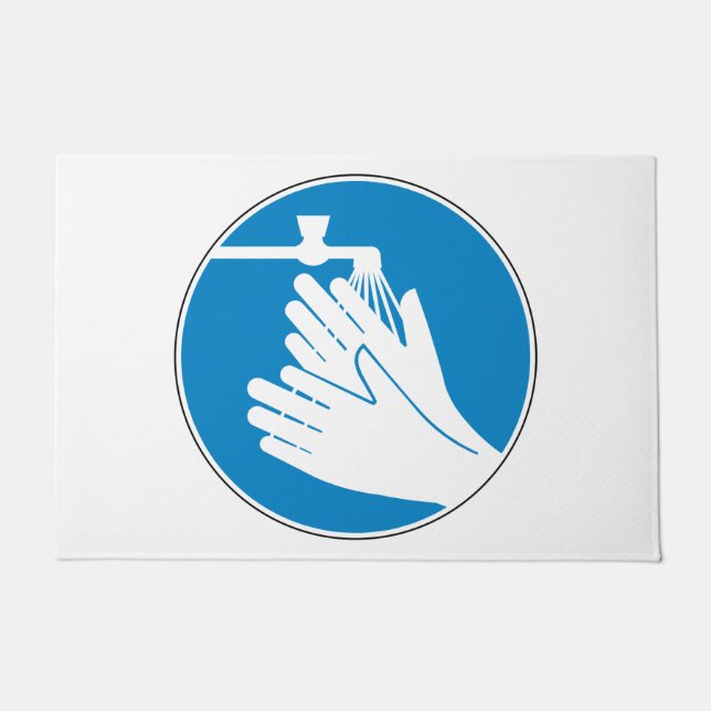 Felpudo Lávese las manos (Salud y Seguridad) (Higiene) (Anverso)