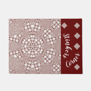 Felpudo LavishlyOn Stellar Gingham Red Dog Cat Mascota