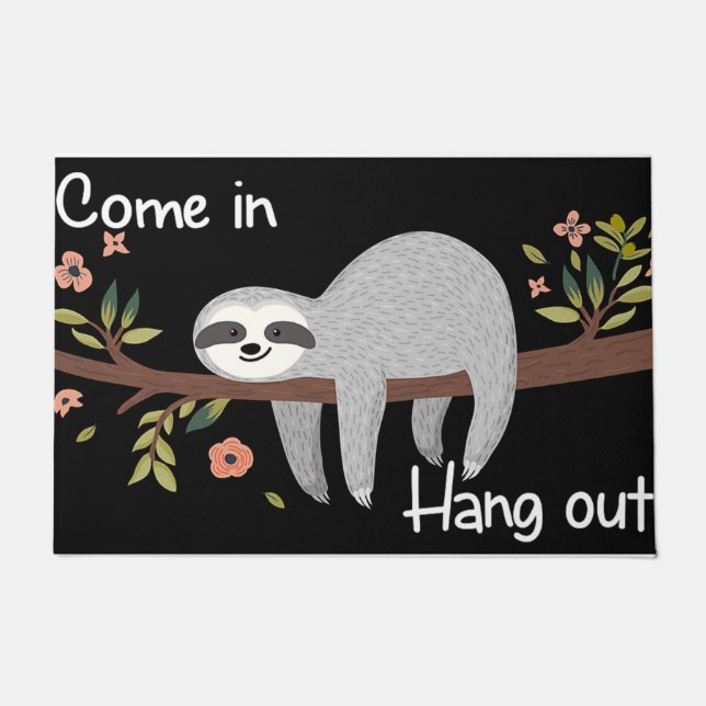Felpudo Lazy Sloth Welcome Doormat - Indoor (Anverso)