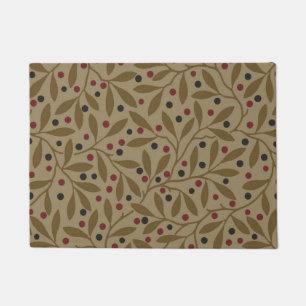 Felpudo Leaf Berry Classic Colored Bonito Pattern Art