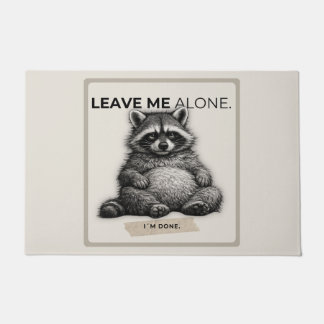 Felpudo Leave Me Alone Raccoon Doormat | Funny Introvert