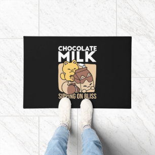 Felpudo Leche de Chocolate Sorbiendo Felicidad – Comida pa