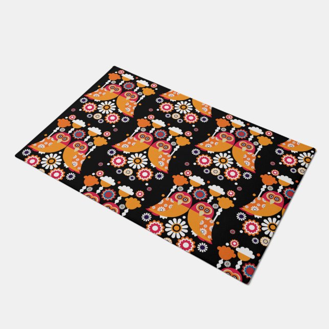 Felpudo Lechuza de Arte Popular (Angular)