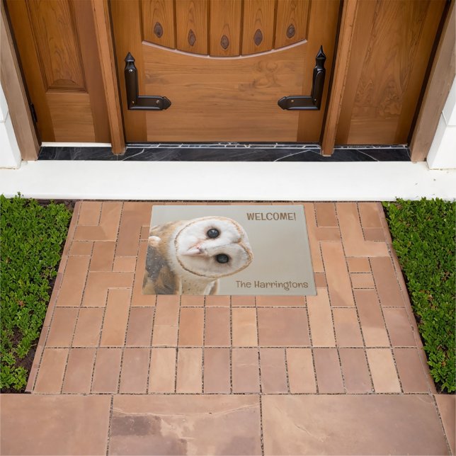 Felpudo Lechuza de grano de personalizado (Exterior)