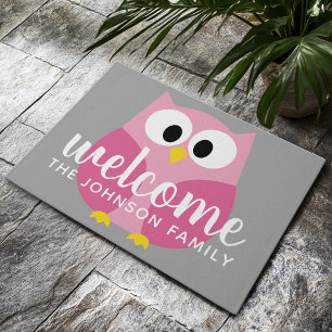 Felpudo Lechuza Personalizado pequeña - Nombre personaliza