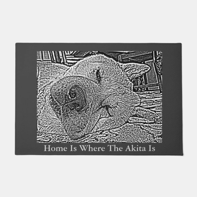 Felpudo lema lindo del hogar de la recepción de la imagen (Anverso)