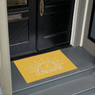 Felpudo Lemon Yellow Simple Moderno Hello Sunshine