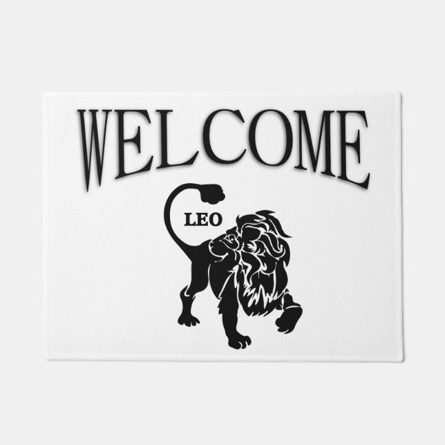 Felpudo Leo Lion Zodiac Welcome Mat (Anverso)