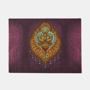 Felpudo León de espíritu real Ornate Tribal Mandala Roar