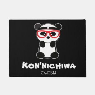 Felpudo Leon the Panda Bear Kon'nichiwa Japonés