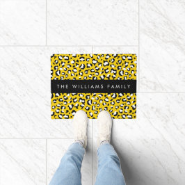 Felpudo Leopard Print, Spots, Yellow Leopard, tu nombre
