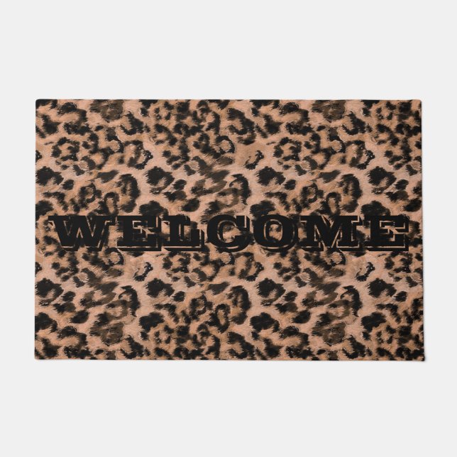 Felpudo Leopardo - huella animal manchada (Anverso)