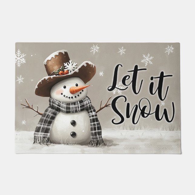 Felpudo Let It Snow Christmas Doormat – Festive Welcome Ma (Anverso)