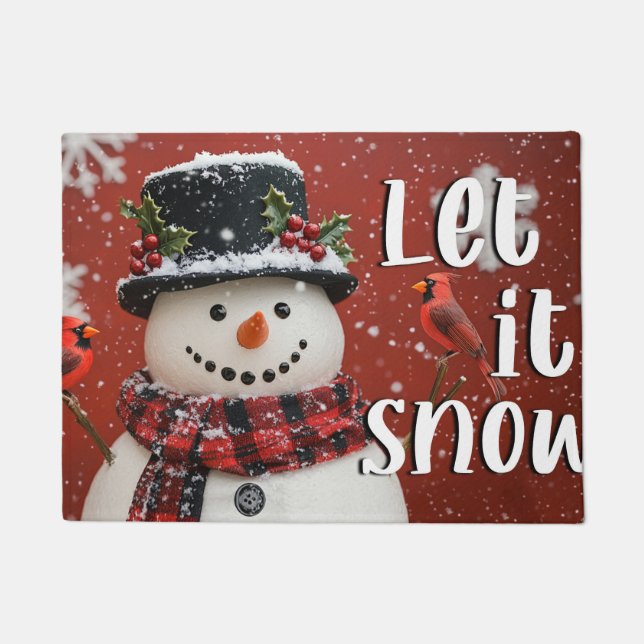 Felpudo Let It Snow Christmas Doormat – Festive Welcome Ma (Anverso)