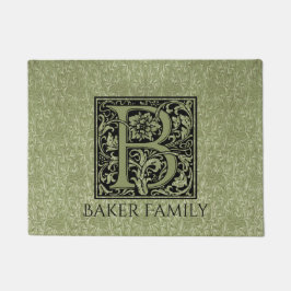 Felpudo Letra B primera letra monograma personalizada